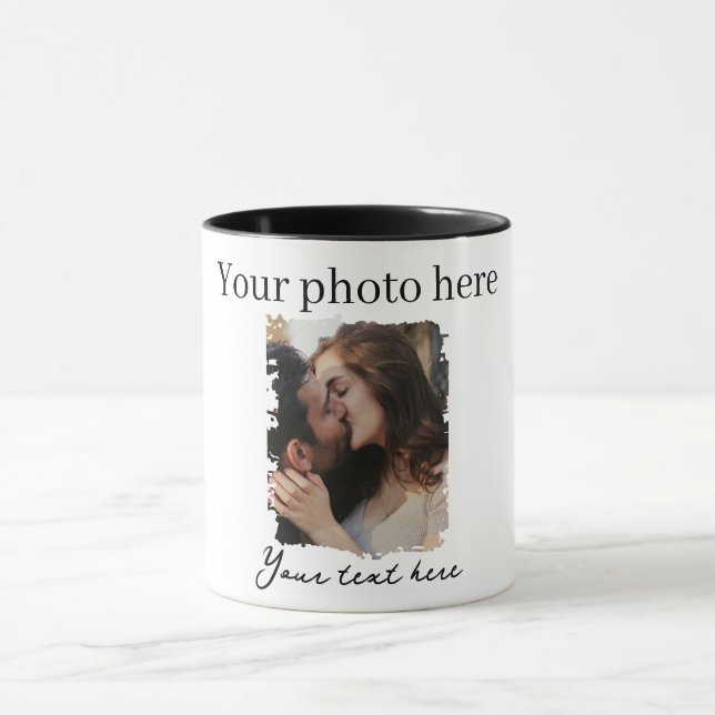 Cute Couple Custom Photo Mug (Center)