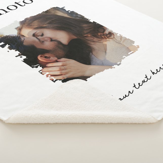 Cute Couple Custom Photo Sherpa Blanket (3/4)