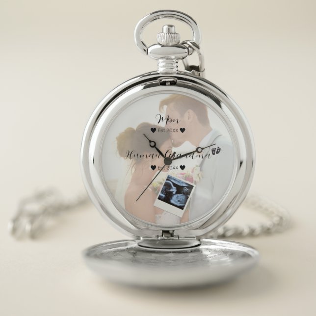 Cute Couple Custom Photo Stop Watch (Inside)