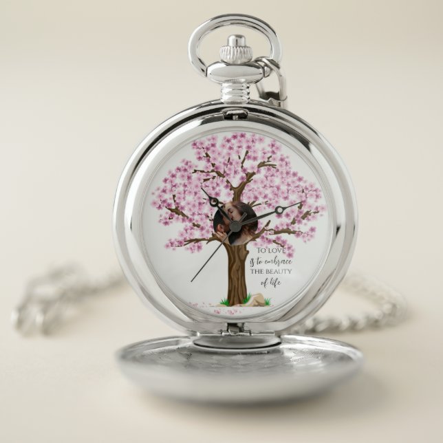 Cute Couple Custom Photo Stop Watch (Inside)