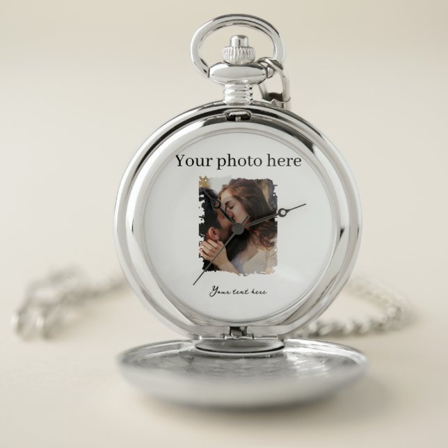 Cute Couple Custom Photo Stop Watch (Inside)
