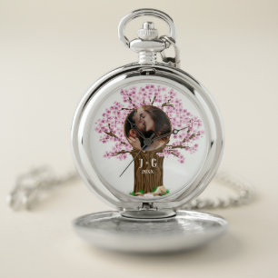 Cute Couple Custom Photo Stop Watch