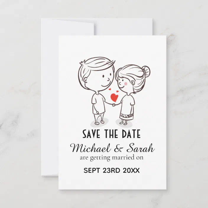 Illustrated Save the date from photo Save the date cards Custom SAVE THE DATE Personalized wedding invitation Couple line art drawing