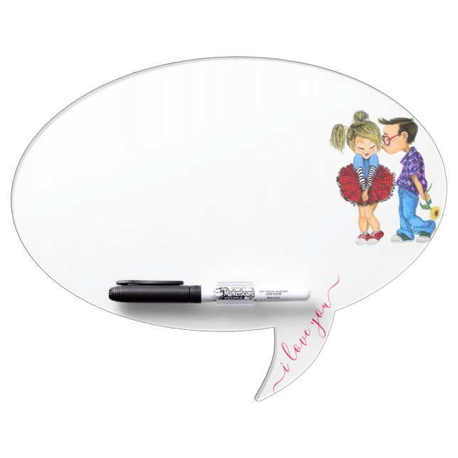 Cute Couple Dry Erase Board - I Love You (Front)