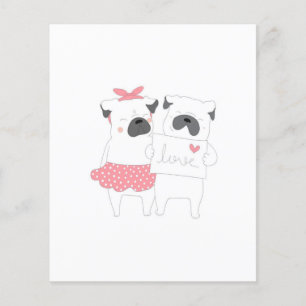 Cute Couple French Bulldog Love   Dog Lover Flyer