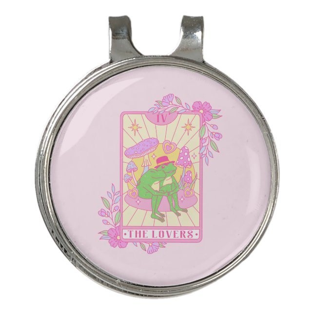 Cute Couple Frog - The Lovers Golf Hat Clip (Front)