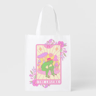 Cute Couple Frog - The Lovers Grocery Bag