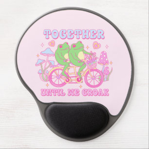 Cute Couple Frog - Together Until We Croak Gel Mouse Pad