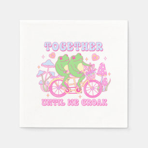 Cute Couple Frog - Together Until We Croak Napkins