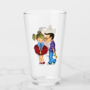 Cute Couple Glass