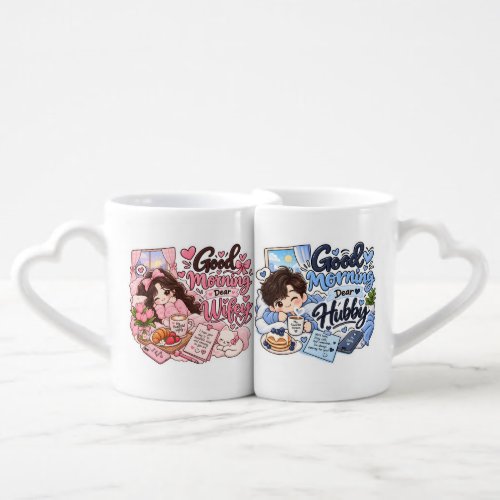 Cute Couple "Good Morning" Mug Set