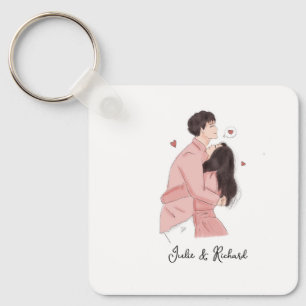 cute couple keychain