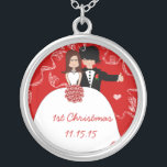 Cute Couple Musical Wedding 1st Christmas Necklace<br><div class="desc"></div>