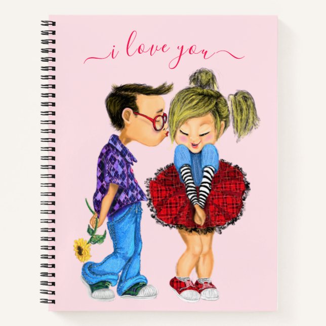 Cute Couple Notebook - I Love You (Front)