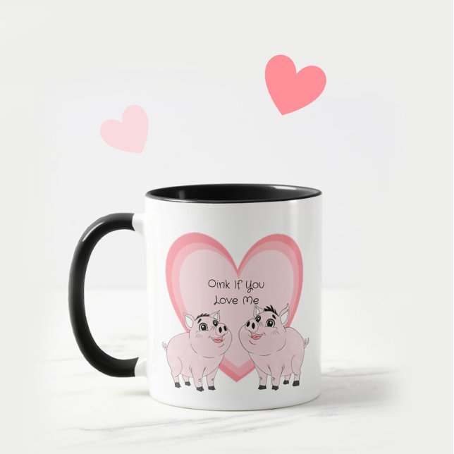 Cute couple of pink piggy mug (Creator Uploaded)