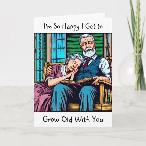 Cute Couple on Porch Swing Napping Birthday Card