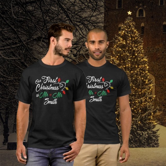 Cute Couple Our First Christmas Matching T-Shirt (Creator Uploaded)