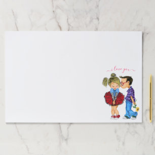 Cute Couple Paper Pad - I Love You