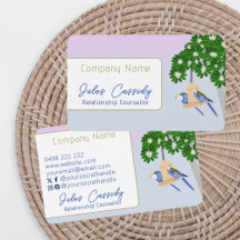 Cute Couple Playful Parrots Banner Counselor