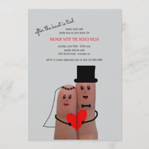 Cute Couple Post Wedding Brunch Invitation
