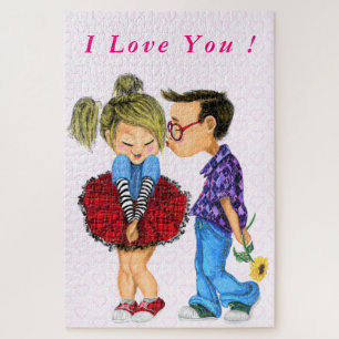 Cute Couple Puzzle - I Love You