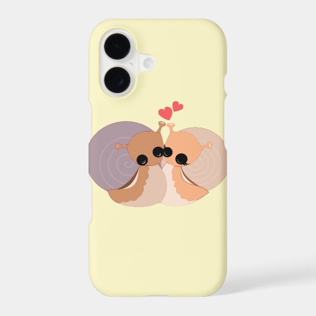 Cute Couple Snail iPhone Case (Back)