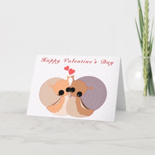 Cute Couple Snail Valentines Day Card