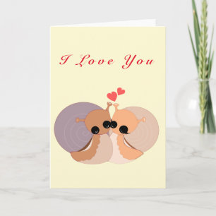 Cute Couple Snail Valentine's Day Card