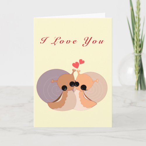 Cute Couple Snail Valentines Day Card
