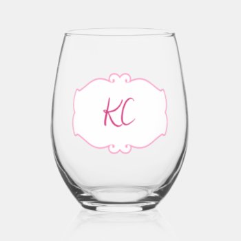 Cute Couple  Stemless Wine Glass by idesigncafe at Zazzle