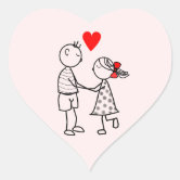 Romantic Cute Couple Sticker