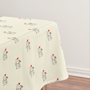 Cute Couple Tablecloth - Choose Color