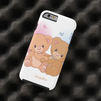 Cute Couple Teddy Bear  Love Hug Tough Iphone 6 Case by zlatkocro at Zazzle