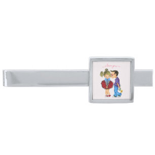Cute Couple Tie Bar - I Love You