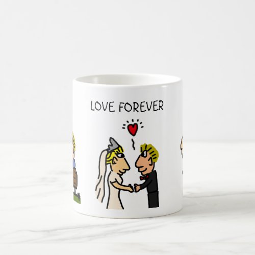 Cute Couple Together Forever Funny Cartoon Coffee Mug