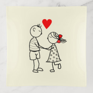Cute Couple Trinket Tray
