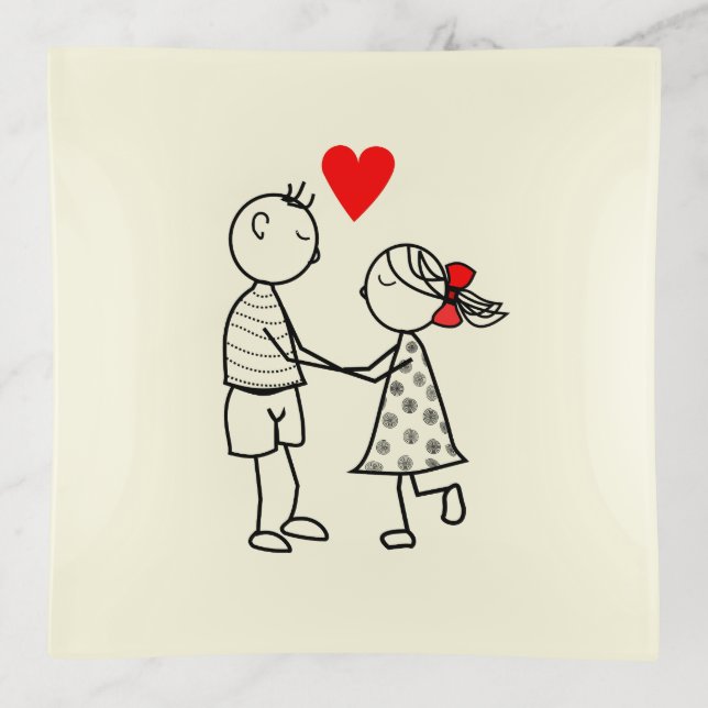 Cute Couple Trinket Tray (Front)