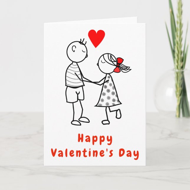 Cute Couple Valentine's Day Card (Front)