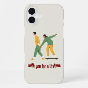 Cute Couple Valentine's Day iPhone 16 Plus Case