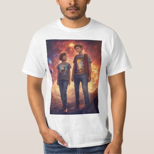 Cute Couple Wallpapers Celebrating Love and Toge T_Shirt