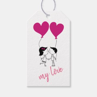Cute Couple with Heart Balloons