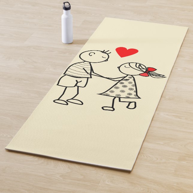 Cute Couple Yoga Mat (In Situ)