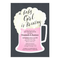 Cute Couples Girls Baby Shower Baby Brewing Card