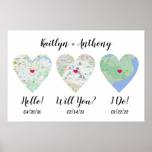 Cute Couples Special Dates Wedding Poster