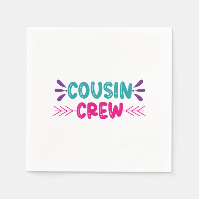 Cute Cousin Crew Napkins (Front)