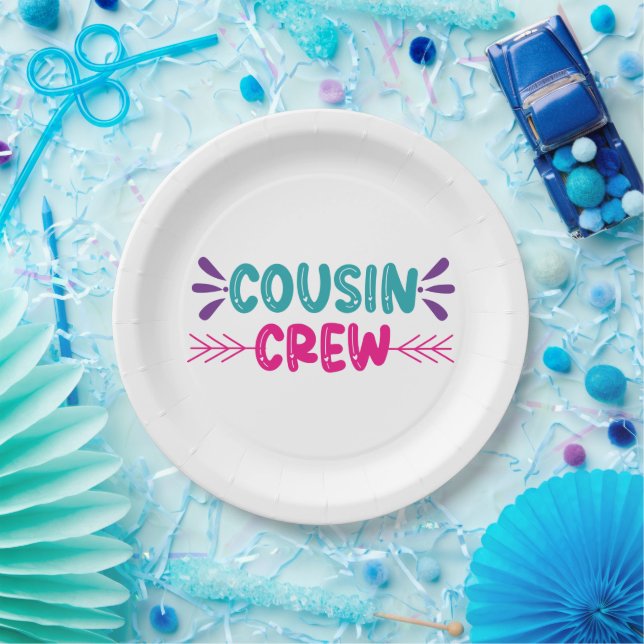 Cute Cousin Crew Paper Plates (Party)