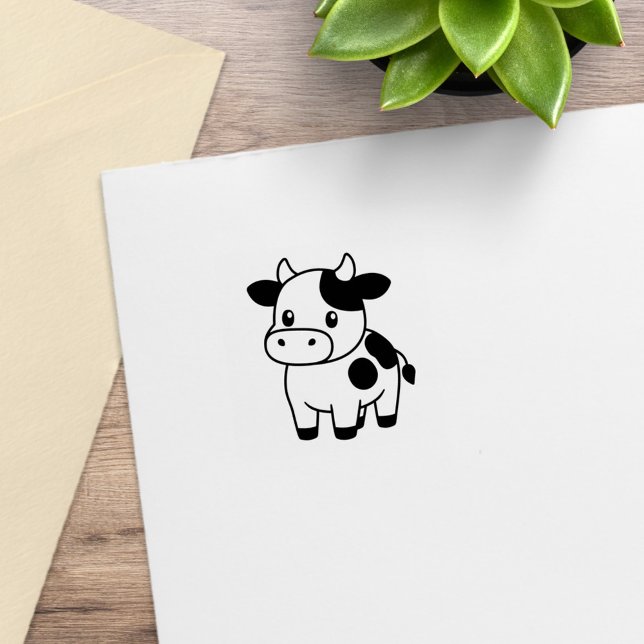 Cute Cow 1x1 Rubber Stamp (Creator Uploaded)