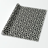 Black & White Cow Spots Animal Print Pattern Wrapping Paper