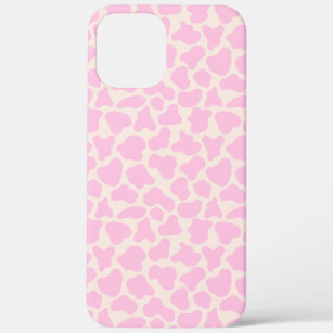 Cute Cow Animal Print Pattern Aesthetic Pink iPhone 12 Pro Max Case