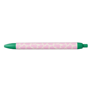 Cute Cow Animal Print Pattern Aesthetic Pink Pen